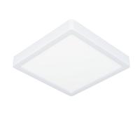 Luminaire en saillie FUEVA 5 IP44 LED 17W en acier blanc 210x210x28mm