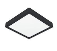 Luminaire en saillie FUEVA 5 IP44 LED 17W en acier noir 210x210x28mm