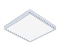 Luminaire en saillie FUEVA 5 IP44 LED 20,5W en acier chrome 285x285x30mm