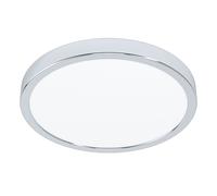 Eglo Fueva 5 Plafonnier LED avec protection IP44 pour salle de bain/cuisine/chambre, 28,5x3 cm, métal, chrome (99266)