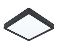 Luminaire en saillie FUEVA 5 LED 17W en acier noir 210x210x28mm