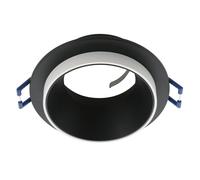 Luminaire encastrable CAROSSO GU10 1X35W en aluminium noir et blanc D93mm