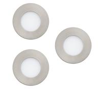 Luminaire encastrable connecté FUEVA-C LED 3X3W en fonte métallique nickel mat D85mm