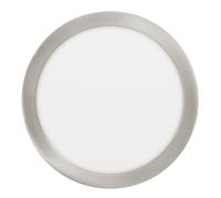 Eglo Spot LED encastrable Fueva-Z, Ø216 mm, extra-plat, ZigBee, dimmable, nickel-mat, IP44