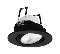 Eglo Spot LED encastrable Saliceto-Z Ø88 mm ZigBee appli/vocale chaud-froid dimmable noir