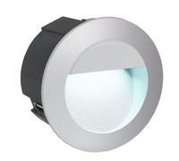 Luminaire encastrable extérieur ZIMBA-LED IP65 LED 2,5W en fonte d'aluminium argent D125mm