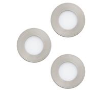 Luminaire encastrable FUEVA 1 IP20, IP44 LED 3X2,8W en fonte métallique nickel mat D85mm