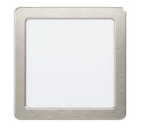 Luminaire encastrable FUEVA 5 LED 11W en acier nickel mat 166x166mm