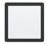 Luminaire encastrable FUEVA 5 LED 17W en acier noir 216x216mm