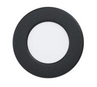 Luminaire encastrable FUEVA 5 LED 2,7W en acier noir D86mm