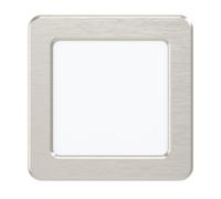 Luminaire encastrable FUEVA 5 LED 5,5W en acier nickel mat 117x117mm