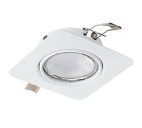 Luminaire encastrable PENETO GU10 1X5W en acier blanc 87x87mm