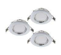 Luminaire encastrable PENETO GU10 3X2,8W en acier chrome D78mm