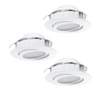 Luminaire encastrable PINEDA LED 3X4,9W en matière synthétique blanc D84mm