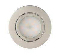 Luminaire encastrable PINEDA LED 3X4,9W en matière synthétique nickel mat D84mm