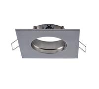 Luminaire encastrable pour salle de bain Spot encastrable pour salle de bain Spot encastrable IP44, aluminium brossé zinc fer, LED 6,8W 430Lm blanc chaud, Lxl 8,6x8,6 cm