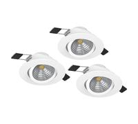 Luminaire encastrable SALICETO LED 3X6W en aluminium blanc D88mm