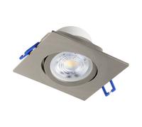 Luminaire encastrable SALICETO LED 6W en aluminium nickel mat 88x88x42mm