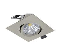 Luminaire encastrable SALICETO LED 6W en aluminium nickel mat 88x88x42mm