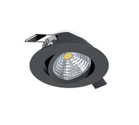 Luminaire encastrable SALICETO LED 6W en aluminium noir D88mm