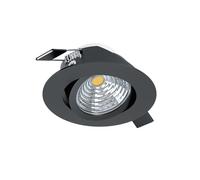 Luminaire encastrable SALICETO LED 6W en aluminium noir D88mm