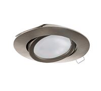 Luminaire encastrable TEDO GU10 1X4,6W en fonte d'aluminium nickel mat D80mm