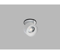 Luminaire encastré à LED KLIP gradable avec possibilité de rotation, Variante : 11 W, socle noir, réflecteur blanc, DALI