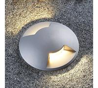 Lucande Spots encastrables dans le sol Milara à intensité variable (Moderne) en Gris Aluminium (1 lampe,à GU10), Spot encastrable extérieur