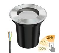 Luminaire encastré de sol BOLI pour l'extérieur acier inoxydable rond IP67