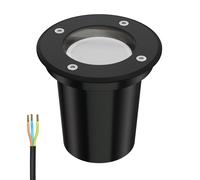 Luminaire encastré de sol BOLI pour l'extérieur IP67 noir rond 108mm Ø incl.