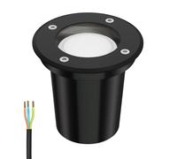 Luminaire encastré de sol BOLI pour l'extérieur IP67 noir rond 108mm Ø in