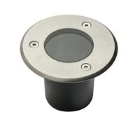 GTV Éclairage Alfa Mini, max. 10 W, GU10, IP67, AC220-240 V, 50/60 Hz, aspect acier inoxydable, ON-ALFAOGU10-06-MINI, gris