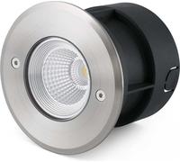 Luminaire encastré SURIA 120 LED 3W 3000K IP67 aluminium acier inoxydable satiné L:12cm H:6.5cm Ø12cm