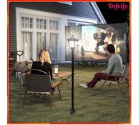 Luminaire extérieur lampadaire sur pied solaire - AKOZON - 6561 - Noir - LED 30 lm - 15x15x120 cm