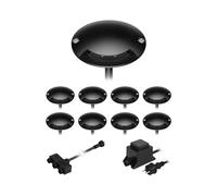 Luminaire LED à poser au sol BUNDA 1 flamme extra-plate pour l'extérieur