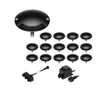 Luminaire LED à poser au sol BUNDA 1 flamme extra-plate pour l'extérieur