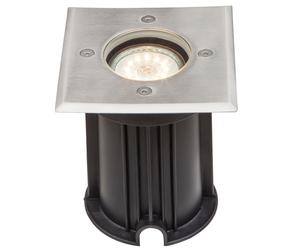 Luminaire LED encastré Spot de sol Acier inoxydable Argent RGB Changeur de couleur IP67 H 12,3 cm
