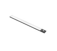 Emuca Luminaire LED Kaus Black rechargeable par USB avec détecteur de mouvement, 600mm, Peint en noir Peint en noir G