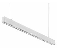 Luminaire linéaire LED CENTURY LINKY, suspendu, réflecteur parabolique, 32 W, 3200 lm, 4000 K, Ra 80, UGR 16, 90°, IP20, 1131 x 50 x 75 mm, avec 2 suspensions de 1,5 m