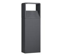 Luminaire pour socle extérieur DONINNI 1 IP65 LED 6,2W en aluminium gris anthracite 135x75x400mm