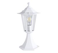 Luminaire pour socle extérieur LATERNA 5 IP44 E27 1X60W en fonte d'aluminium blanc D195mm