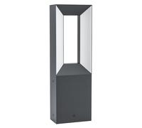 Luminaire pour socle extérieur RIFORANO IP54 LED 2X5W en fonte d'aluminium noir 110x60x340mm
