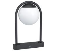 Luminaire pour socle extérieur VECCHIA IP44 E27 1X28W en acier galvanisé noir 320x200x450mm