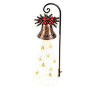 Luminaire Solaire de Noël à Enfoncer Bonhomme de Neige Cascade LED Jardin | Lampe Décorative de Noël à Effet Fontaine Magique, Ornement Lumineux pour Allées, Jardin, Gazon et Ambiance de Fête