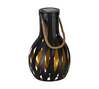 Luminaire solaire extérieur IP44 LED 1X0,06W en acier noir et or D170mm
