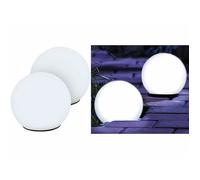Lunartec 2 boules lumineuses à LED solaires Ø 9 cm