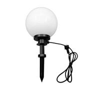Luminaire sur piquet Abanto noir et blanc E27 IP44 H 51,5 cm