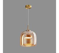 Luminaire suspendu en verre créatif nouvelle chambre à coucher cuisine île hôtel plafonnier intérieur maison lampe suspendue en verre lampe à suspension moderne minimaliste table à manger bar un