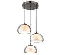 Luminaire Suspendu Luminaire Plafonnier Métal Chrome LED Dimmable H 150 Cm