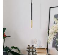 Luminaire Suspendu Plafonnier Suspensions Lampe de Chambre Or Noir LED 110 CM